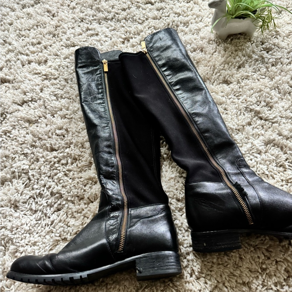 Fashionable faux leather highrise black cute going out evening fall wint… - Picture 6 of 7